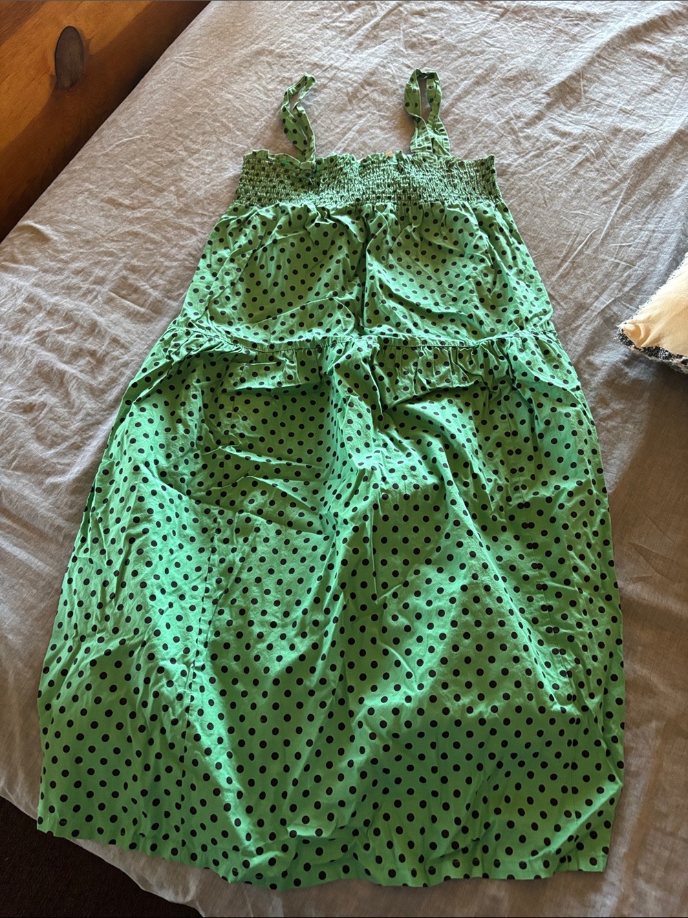 ASOS Green Dress with Black Polka Dots